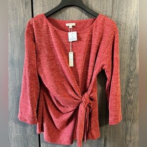 Max Studio  medium long sleeve blouse tie front style